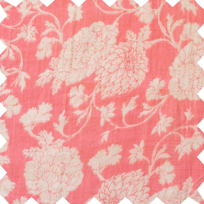 Toddler Dress with Lace Trim, Pink and White Floral - Dresses - 4