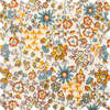 Toddler Dress with Lace Trim, Orange and Blue Floral - Dresses - 5