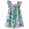 Girls Square Neck Dress, Spring Floral - Dresses - 7