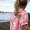 Toddler Dress with Lace Trim, Pink and White Floral - Dresses - 6