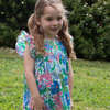 Girls Flutter Sleeves Hannah Dress, Spring Floral - Dresses - 6