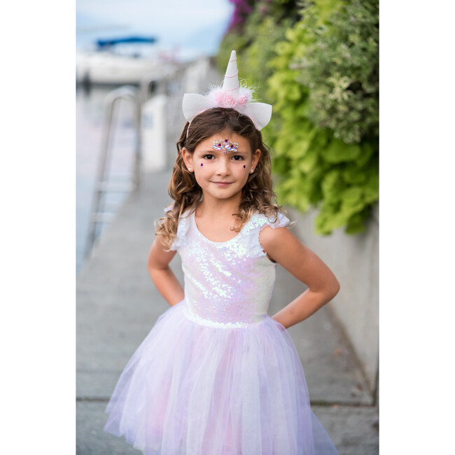 Dreamy Unicorn Dress & Headband, Iridescent/Pink - Costumes - 2