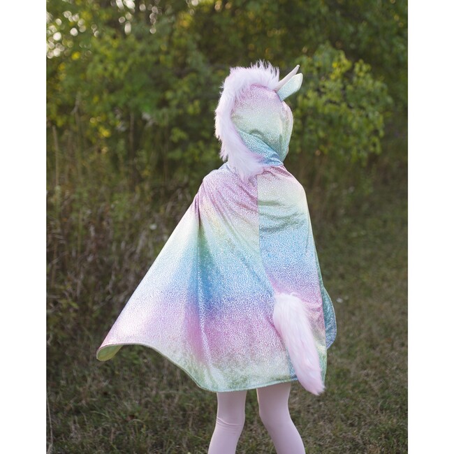 Rainbow Reversible Unicorn Dragon Cape 3/4 - Costumes - 2