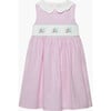 Tweetie Bird Smocked Dress, Pink Stripe - Dresses - 1 - thumbnail