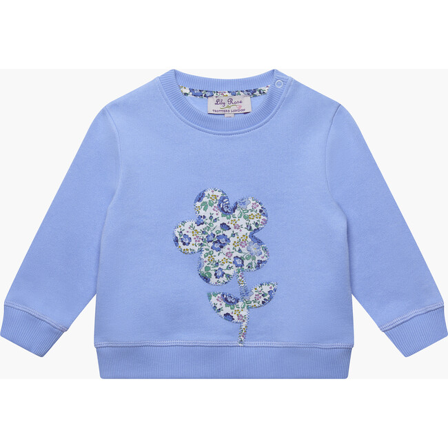 Little Liberty Print Felicite Flower Sweatshirt, Blue Felicite