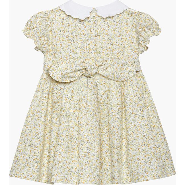Little Floral Petal Collar Duck Dress, Yellow Mini Floral - Dresses - 2