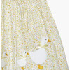 Little Floral Petal Collar Duck Dress, Yellow Mini Floral - Dresses - 3