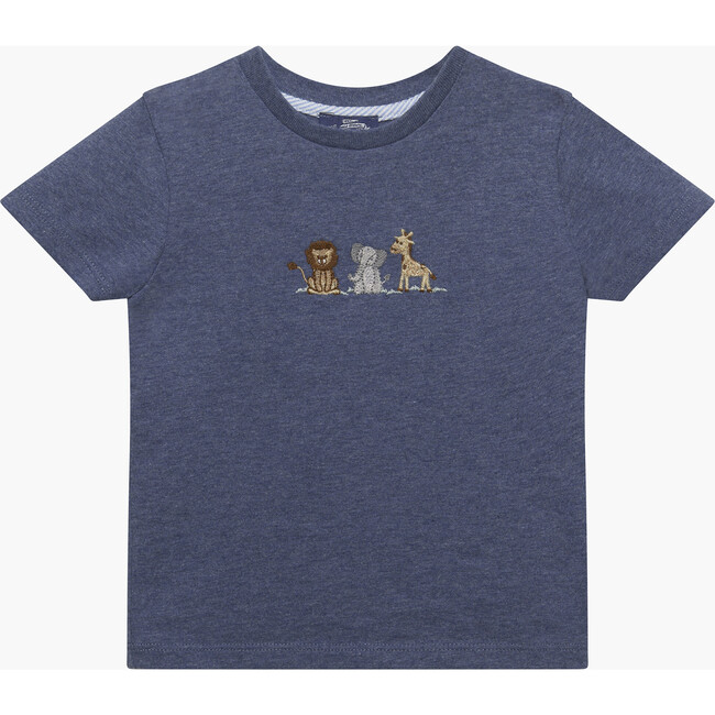 Little Augustus & Friends T-Shirt, Denim Blue Marl