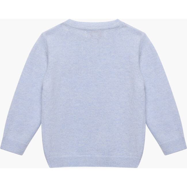 Little Darcey Swan Sweater , Blue - Sweaters - 2