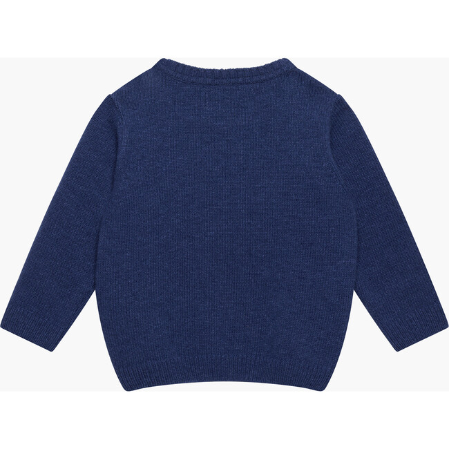 Little Digby Digger Sweater, Denim Blue Marl - Sweaters - 3