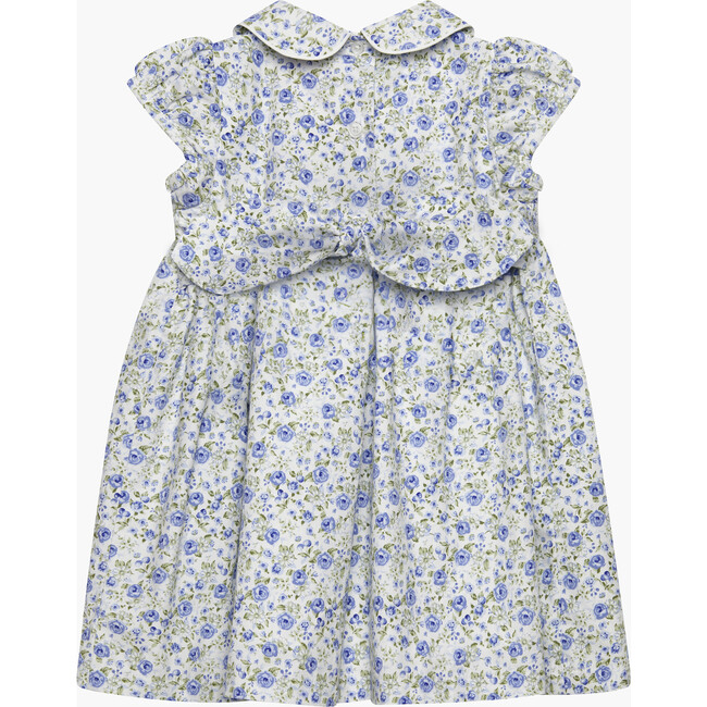 Little Catherine Rose Smocked Dress, Blue Rose - Dresses - 3