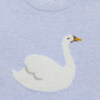 Little Darcey Swan Sweater , Blue - Sweaters - 3