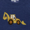 Little Digby Digger Sweater, Denim Blue Marl - Sweaters - 4