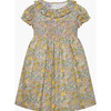 Liberty Print Elysian Day Smocked Dress, Lemon Elysian Day - Dresses - 1 - thumbnail