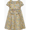 Liberty Print Elysian Day Smocked Dress, Lemon Elysian Day - Dresses - 2