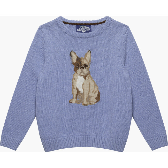 Bruce Bulldog Sweater, Pale Blue Marl
