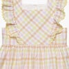 Greta Ric Rac Gingham Dress, Pink And Lemon Check - Dresses - 3