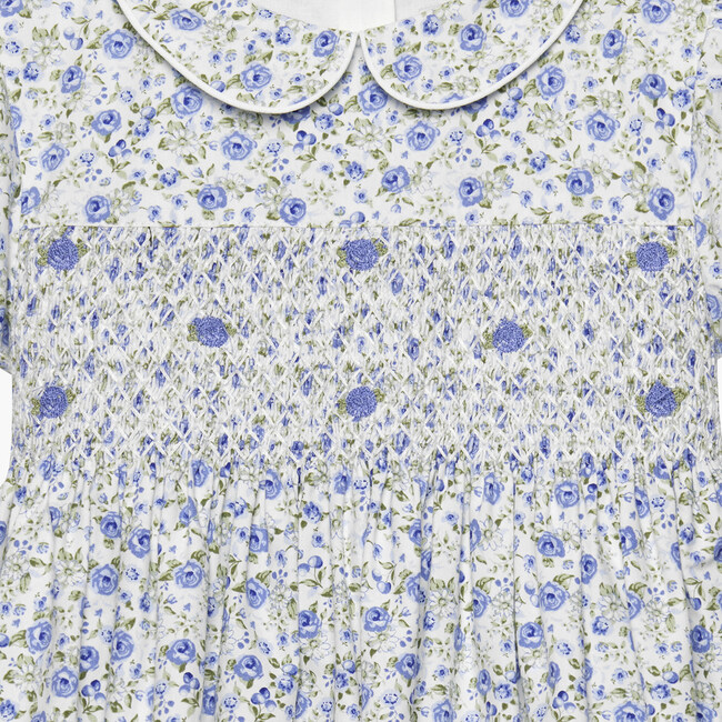 Catherine Rose Smocked Dress, Blue Rose - Dresses - 5