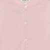 Heart Button Cardigan , Pale Pink - Cardigans - 2