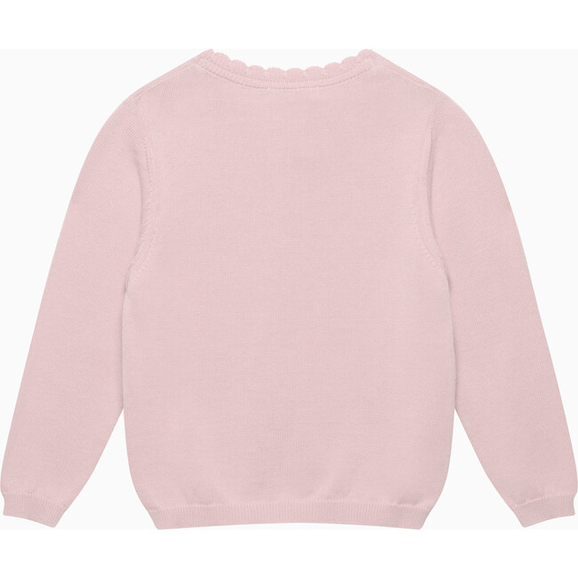 Heart Button Cardigan , Pale Pink - Cardigans - 3