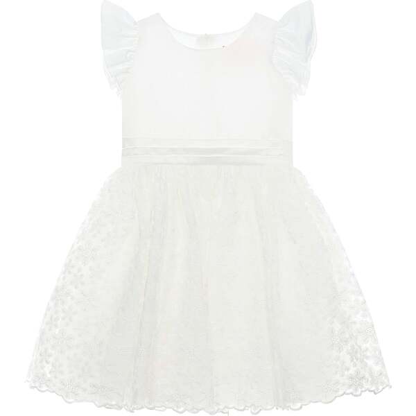 Juliette Floral Embroidered Flower Girl & Occasion Dress, White - Holly ...