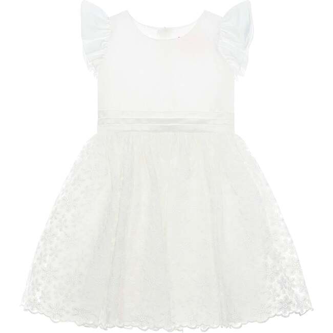 Juliette Floral Embroidered Flower Girl & Occasion Dress, White