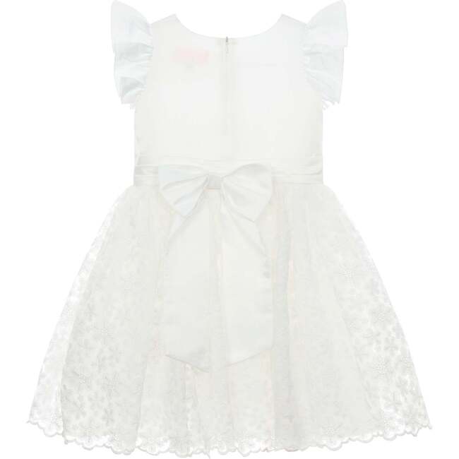 Juliette Floral Embroidered Flower Girl & Occasion Dress, White - Dresses - 2