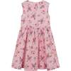 Mary Floral Print Girls Dress, Pink - Dresses - 2