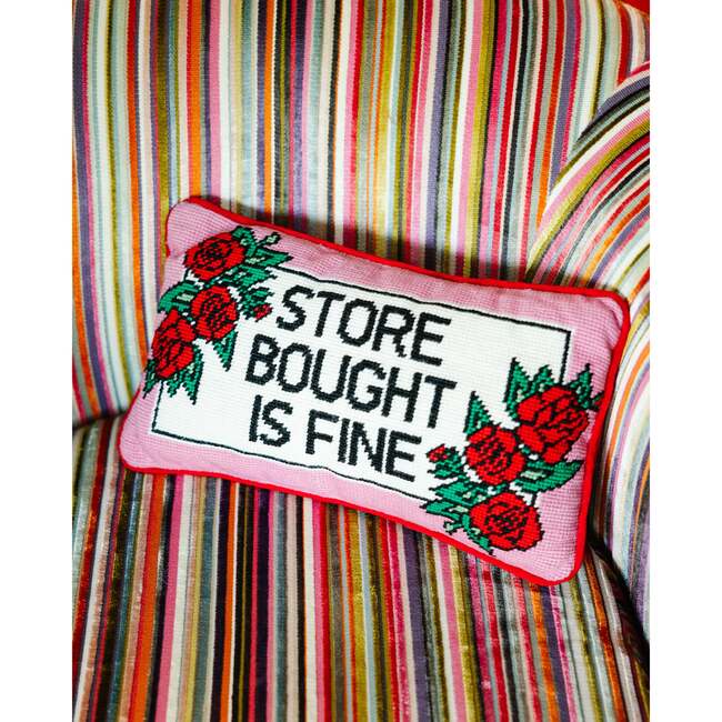 Store Bought is Fine Needlepoint Pillow - Decorative Pillows - 2