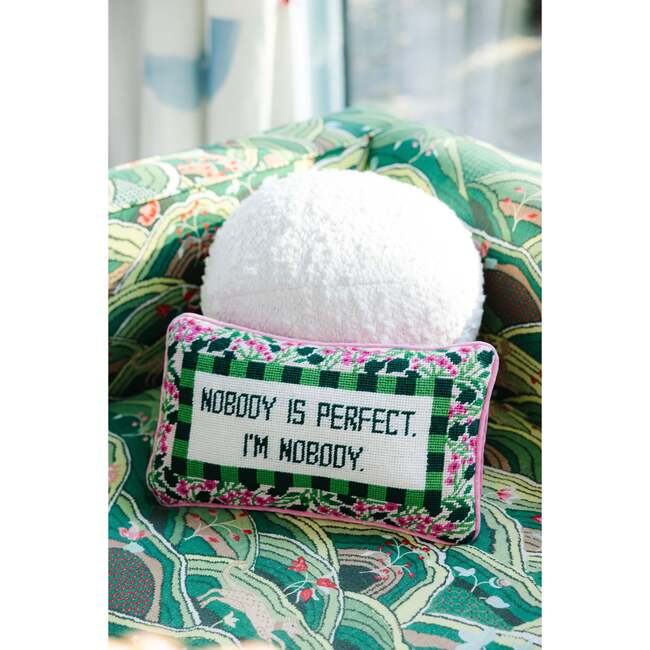 Nobody is Perfect Needlepoint Pillow - Decorative Pillows - 2