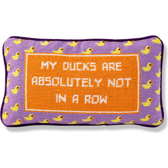 Ducks in a Row Needlepoint Pillow