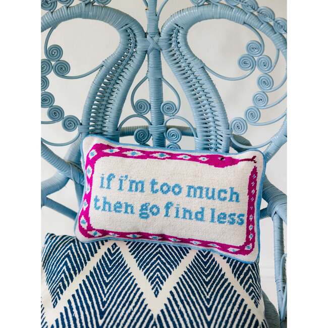 Go Find Less Needlepoint Pillow - Decorative Pillows - 2