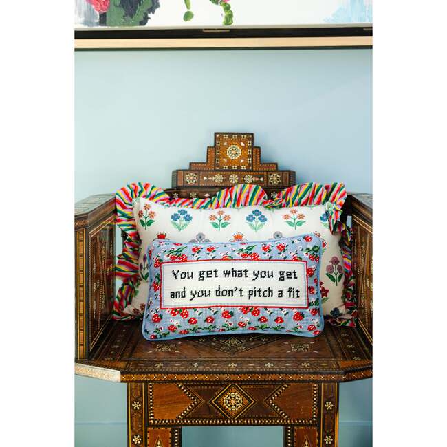 Get What You Get Needlepoint Pillow - Decorative Pillows - 2