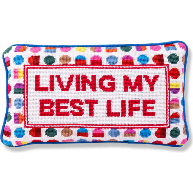 Best Life Needlepoint Pillow