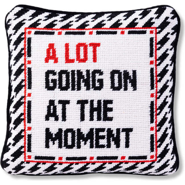 A Lot Going On Needlepoint Pillow