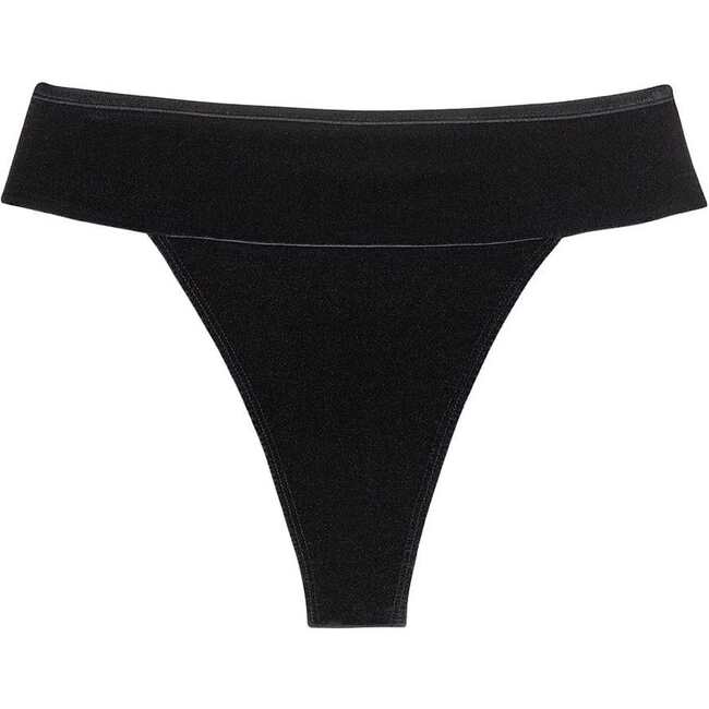 Women's Velvet Tamarindo Binded Bikini Bottom, Black