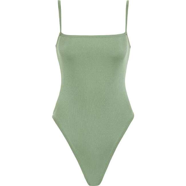 Women's Rib Jacelyn One-Piece Swimsuit, Sage Green