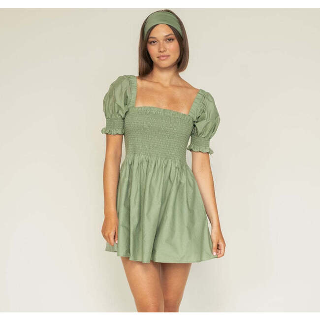Women's Marcela Pocket Baby-Doll Dress, Sage Green - Dresses - 2