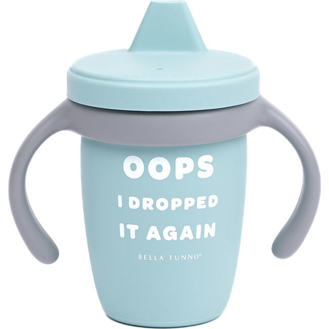 Oops I Dropped It Again 3-Piece Happy Silicon Sippy Cup, Blue