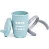 Oops I Dropped It Again 3-Piece Happy Silicon Sippy Cup, Blue - Sippy Cups - 2