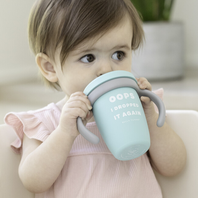 Oops I Dropped It Again 3-Piece Happy Silicon Sippy Cup, Blue - Sippy Cups - 4