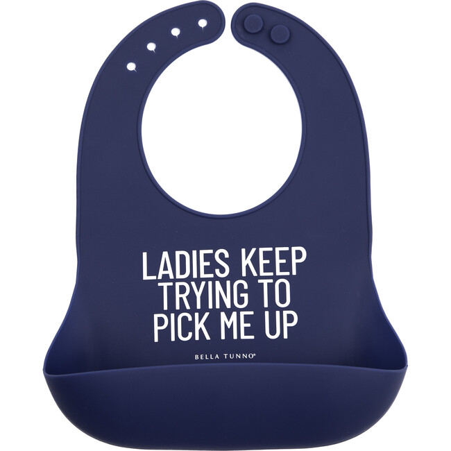 Ladies Pick Me Up Wonder Adjustable Silicon Bib, Indigo