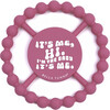 It's Me Hi Beaded Round Grip Silicon Teether, Brilliant Rose - Teethers - 1 - thumbnail