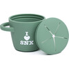 I love SNX Happy Silicon Snacker Cup With Lid, Green - Food Storage - 2