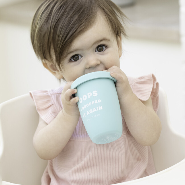 Oops I Dropped It Again 3-Piece Happy Silicon Sippy Cup, Blue - Sippy Cups - 6