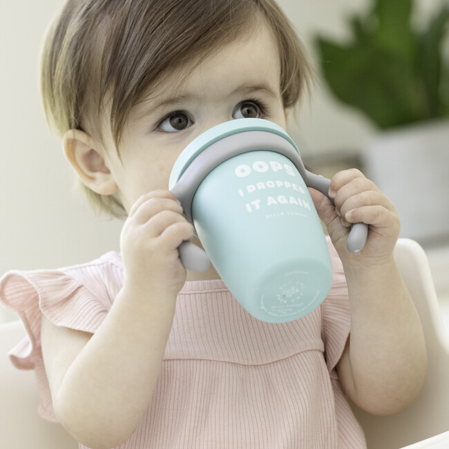 Oops I Dropped It Again 3-Piece Happy Silicon Sippy Cup, Blue - Sippy Cups - 7