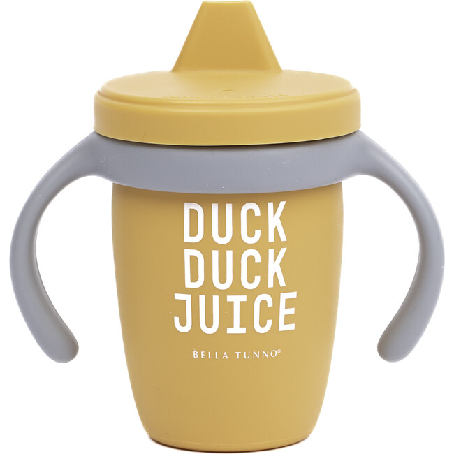 Duck Duck Juice 3-Piece Silicon Happy Sippy Cup, Orange