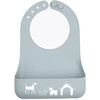 Dog House Little Bites Narrow Bib, Light Blue - Bibs - 1 - thumbnail