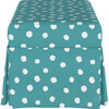 Hamilton Painted Dot Storage Bench, Aqua - Ottomans - 3