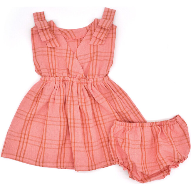 Mini Agnes Sleeveless Pinafore Set, Amber - Dresses - 2